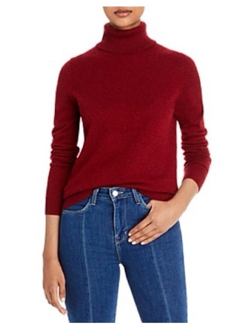 Relaxed Turtleneck Sweater in Bright Red 3x